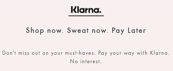 Sweaty Betty Klarna